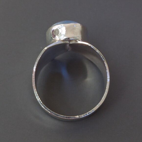 DTR (Jay King) Sterling Mother-of-Pearl Shield Ring — Size 7.25 - Picture 7 of 15